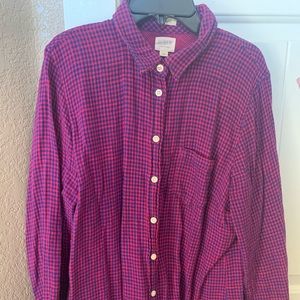 J Crew, boy fit button down shirt.